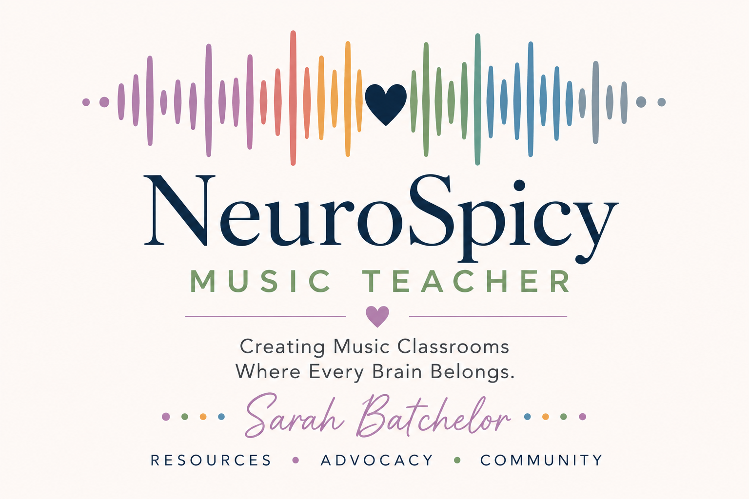 Neurospicy Music Teacher full logo